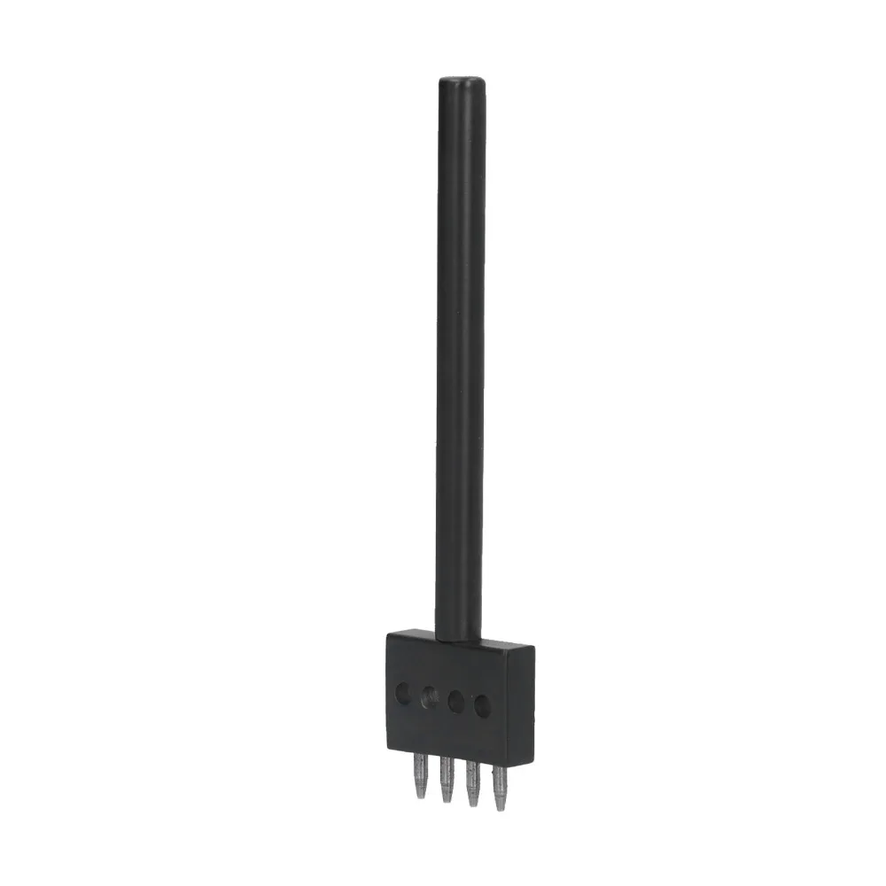 3pcs 6mm Spacing Leather Perforated Tool Round Hole Punch 2/4/6 Prong Options Prong Punch Tool Set Black Tooth