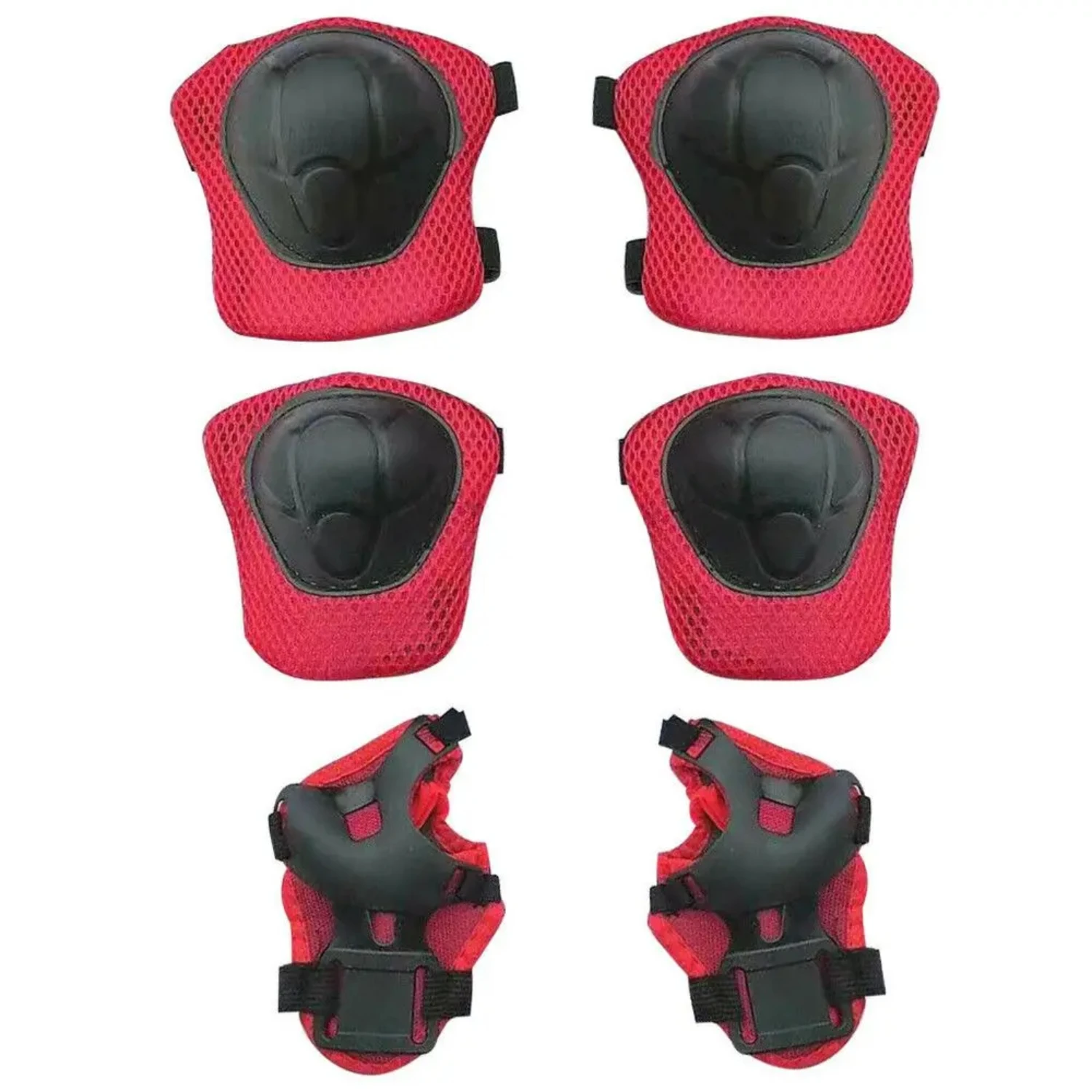 New 6Pcs/set Fashion Biking Skating Skateboard  Knee Pads Sports Protective Pads Thicken Wrist Elbow Protectors