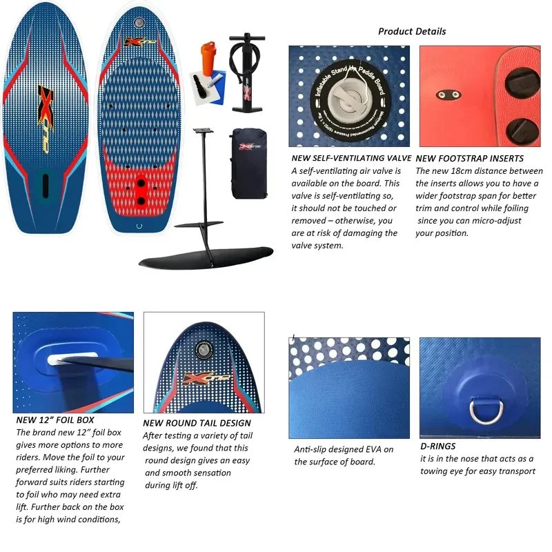 Zebec Kxone Fly Board Water Efoil Supplier Wing Paddle Skid Board for Sale