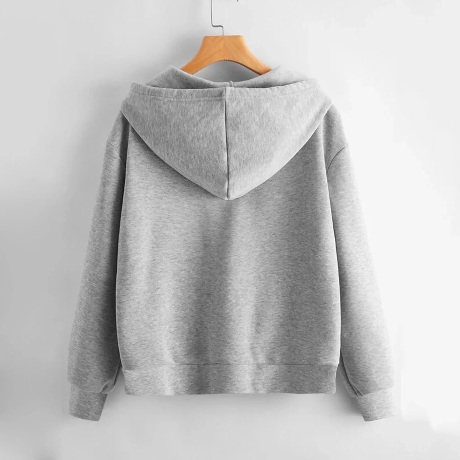 2024 Women Sweatshirt Hoodies Spring New Fashion Casual White Gray Black Zipper Hooded Sweatshirt Long Sleeve Coat Pullovers