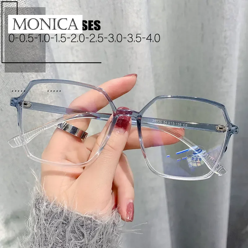 2024 0-1.0-1.5-2.0 To-4.0 Finished Myopia Glasses Men Women Transparent Minus Eyewear Anti Blue Light Shortsighted Eye Glasses