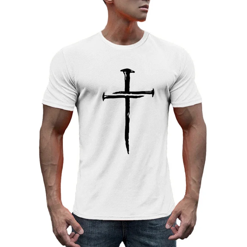 

Personalized Cross Men Running Shirts Gym Bodybuilding Sports Short Sleeve T-Shirt Summer Mesh Breathable Quick Dry Fitness Tops