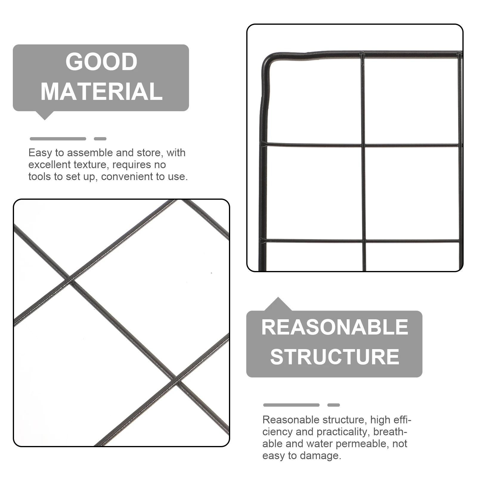 

4 PCS Pet Dog Cage Accessories Portable Fence Metal Panels Mesh for Pets Iron Rats Puppies Indoors DIY
