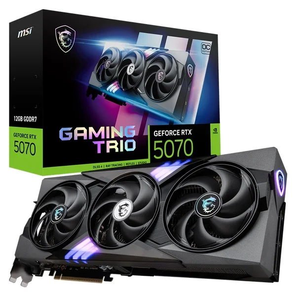 Msi Geforce Rtx 5070 Gaming Trio Oc D7 12 جيجا بايت Triple Frozr 4