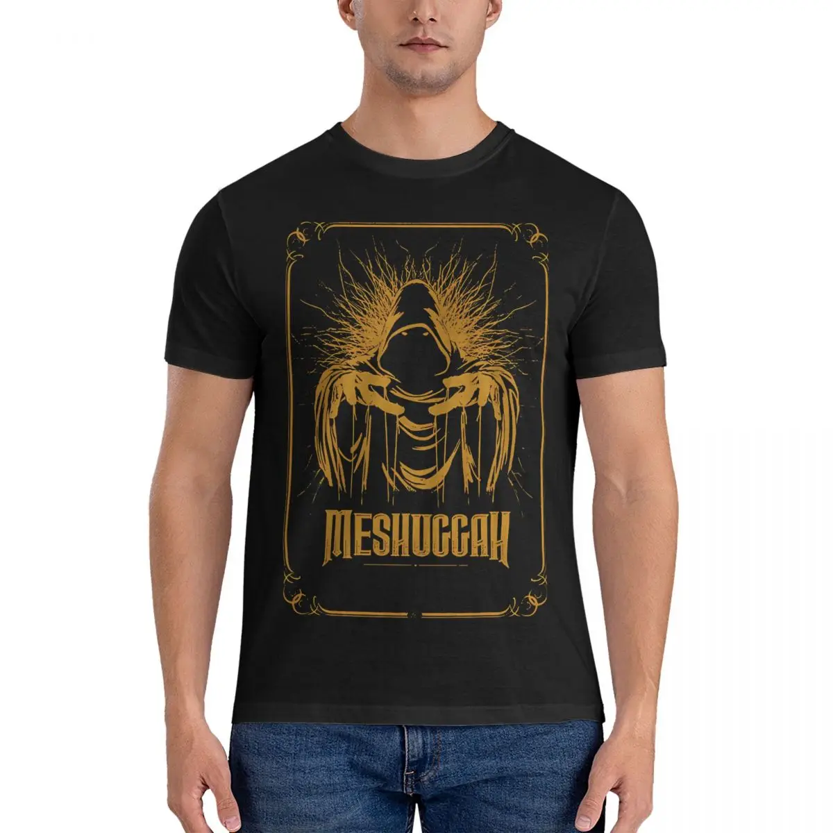 Band T-Shirt Men Meshuggah Leisure Cotton Tee Shirt Round Collar Short Sleeve T Shirts Gift Idea Tops