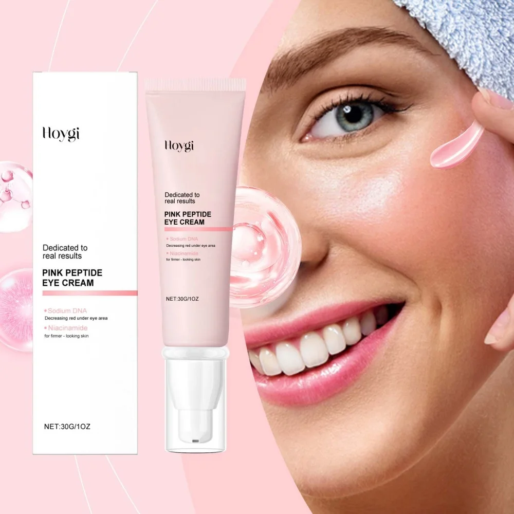 

Крем для глаз Pink Peptide увлажняет, увлажняет, уменьшает тонкие линии, темные круги, мягкий и нестимулирующий.