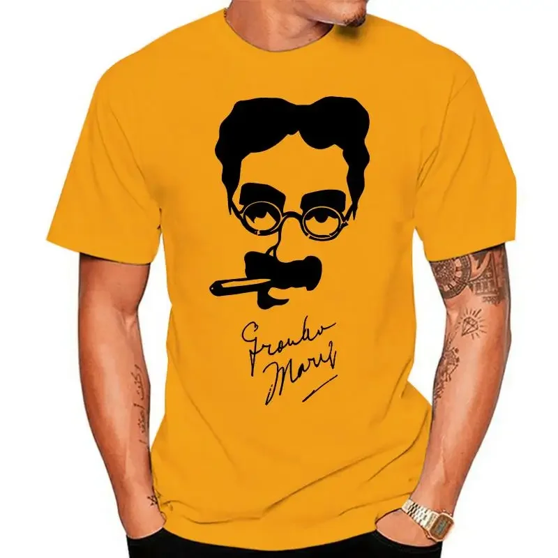 2024 100% Cotton Brothers Chico  Tee  Cool Groucho Marx Autograph T-Shirt  harajuku  t-shirt  oversized t shirt  streetwear