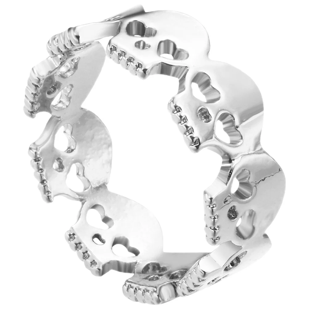 

Skull Finger Ring Metal Gothic Lightweight Durable Ring Jewelry for Men Women Halloween Party Skull Rings Rings for Women