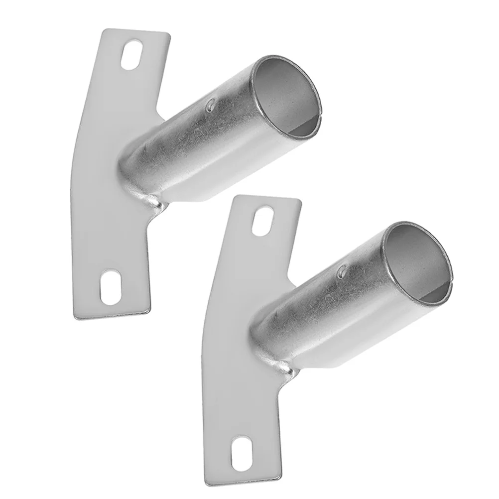 

2Pcs Floor Brush Mop Handle Bracket Connector Replacement Threaded Tip Adapter Metal Repair Accessories Broom Handle Bracket