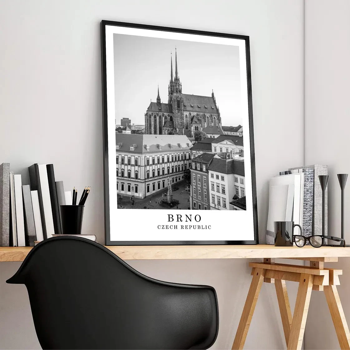 Vintage Black and White Global City Wall Art World Travel Landmark Poster Amsterdam New York Budapest Canvas Print Home Decor