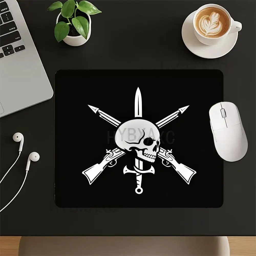 HYBXAXC  Skull Arrows Sword Gothic Small Mouse Pad Black Anti-Slip Desk Mat Computer Keyboard Wireless Boy Girl Gift for CS DOTA