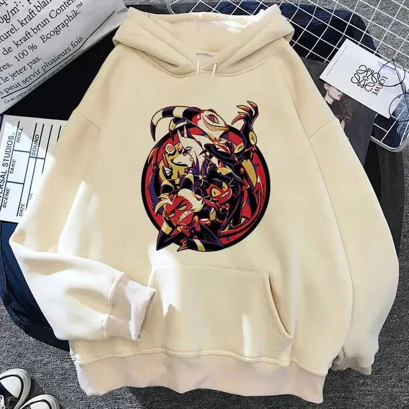 Hot Anime Helluva Boss Graphic Printed Hooded Men Women Casual Loose Hoodies Prevalent Sweatshirt Harajuku Unisex Streetwear