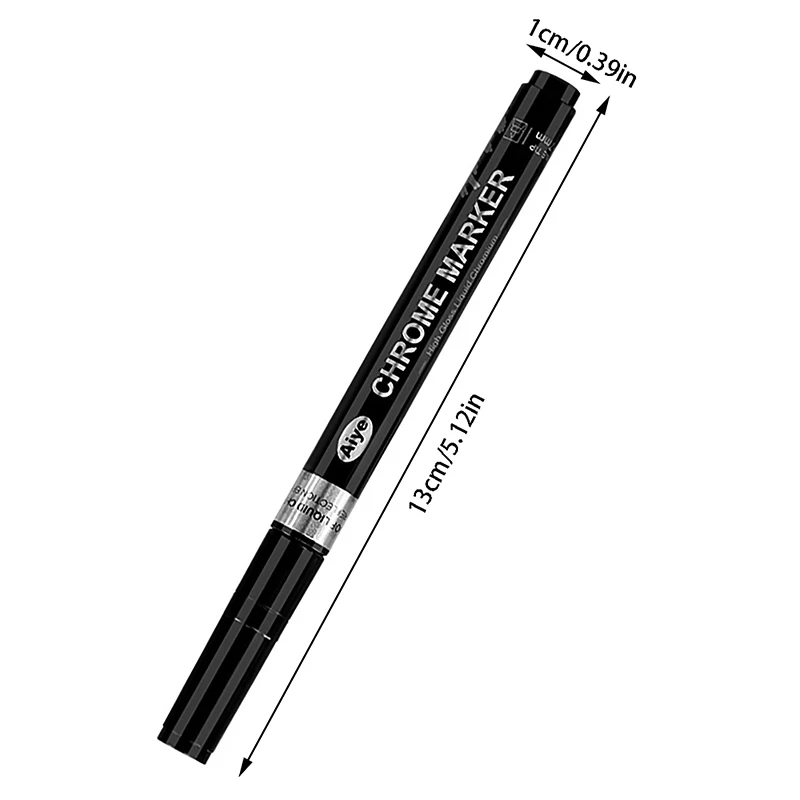 Espelho Galvanoplastia Marcador, Ouro, Prata, Cobre, Modelo Toy, Reparação Líquido Caneta Cromo, DIY Pintura Reflexiva Metal, 1Pc, 3 Cores