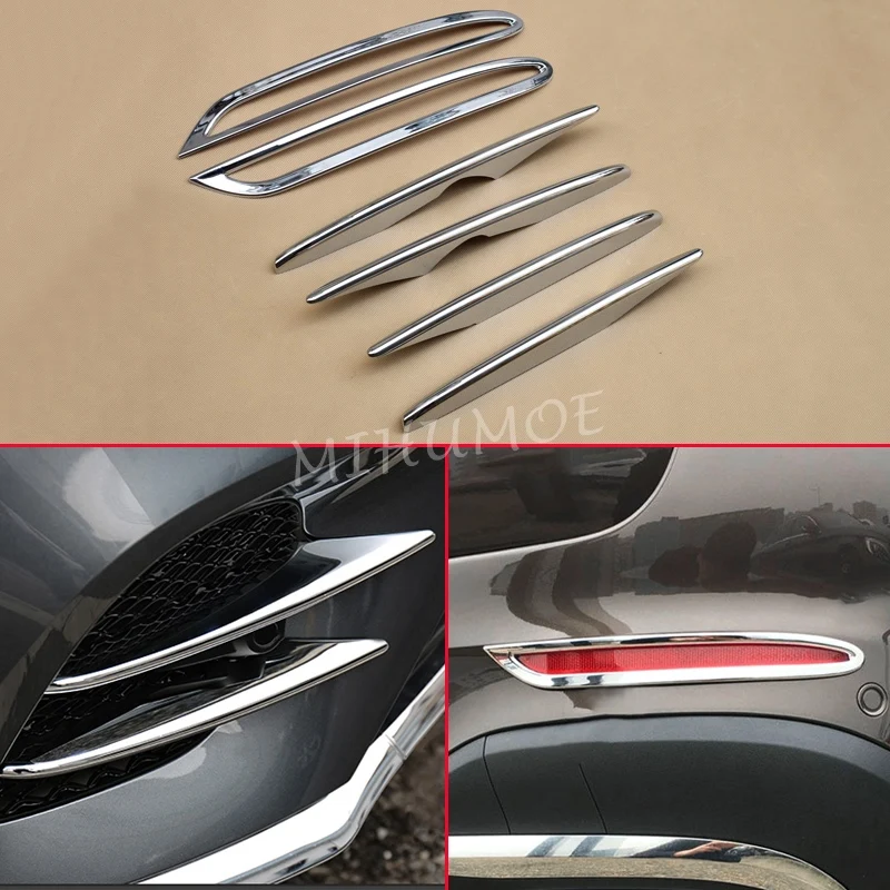 

Хромированная крышка противотуманной фары для Mercedes Benz GLC250 GLC300 Wagon X253 2016 2017 2018 2019, передние + задние внешние аксессуары для автомобиля