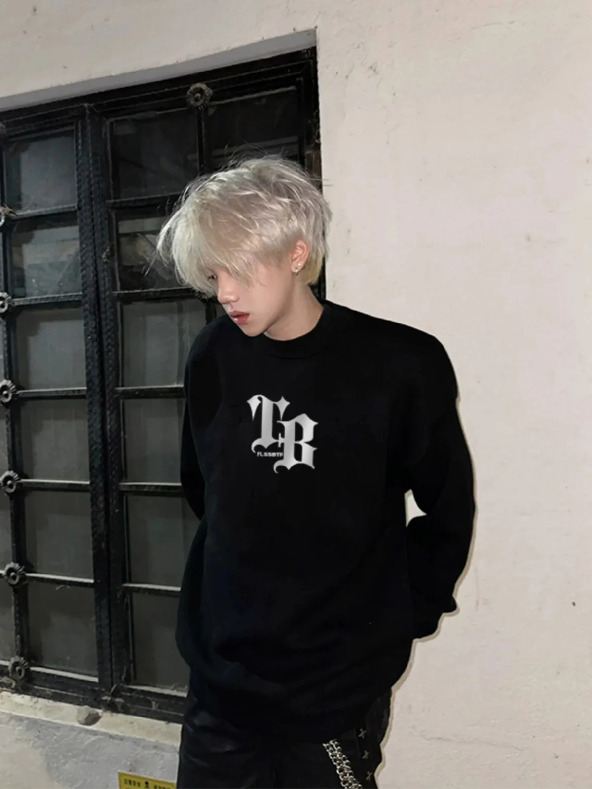 

Мужской повседневный зимний комбинезон свободного кроя с круглым вырезом, принтом в виде букв, геометрическим узором и утепленной подкладкой из флиса