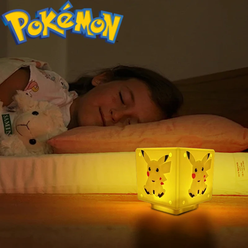 

Pokemon Pikachu LED PVC Night Light Press Sound Charging Desktop Lamp Stars Atmosphere Anime Figure Home Decoration Kid Toy Gift