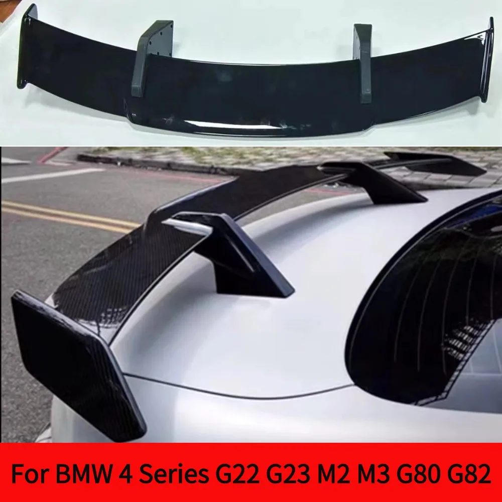 

For BMW 4 Series G22 G23 M2 M3M4 M5 G80 G82 Glossy Black/Carbon fiber MP PerFormance Universal Trunk Spoiler Wing racing car Ta