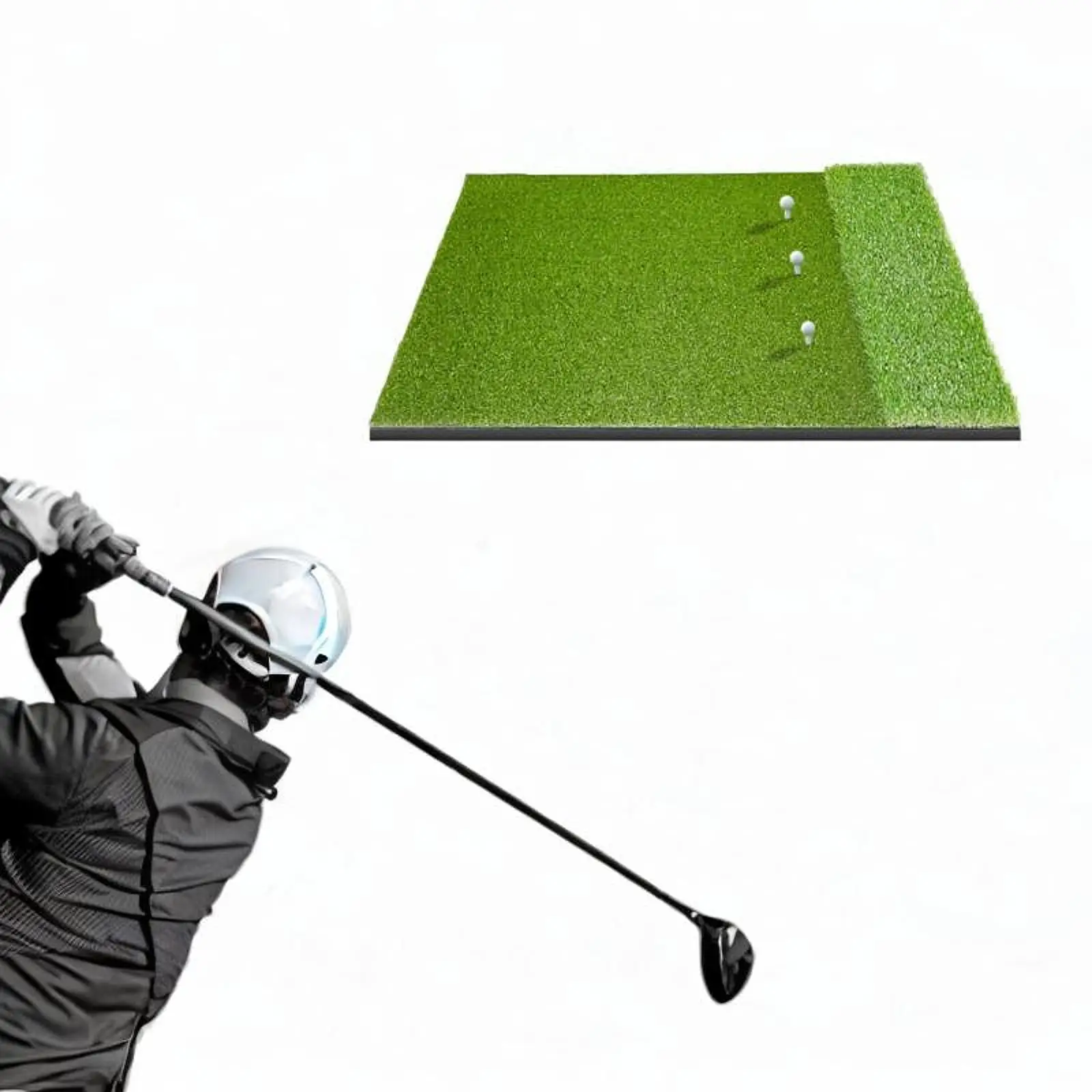 

Hitting Mat Swing Training Aid Improve Accuracy Artificial Grass Mat Practice Mat for Home Backyard