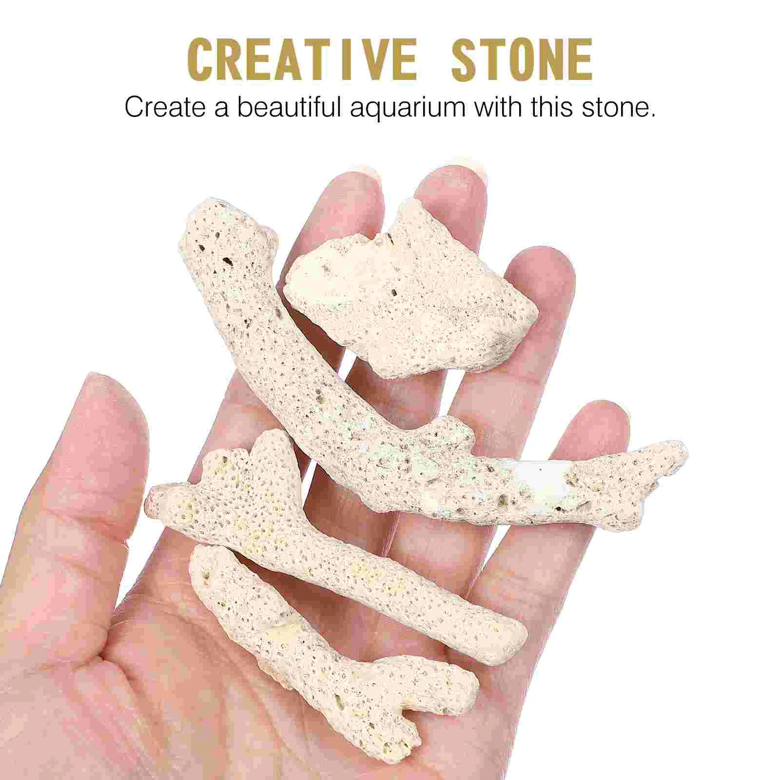 3 -10CM500g Coral Bone Outdoor Decoration Stones Filter Rock Fish Tank Sand Aquarium Ornament Bottom for Flower Pot