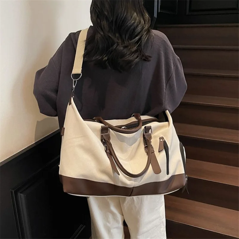 

Дорожная сумка для спецодежды большой вместимости, мужская и женская спортивная сумка через плечо, стильная парусиновая дорожная сумка, деловая поездка, туризм, ручная кладь