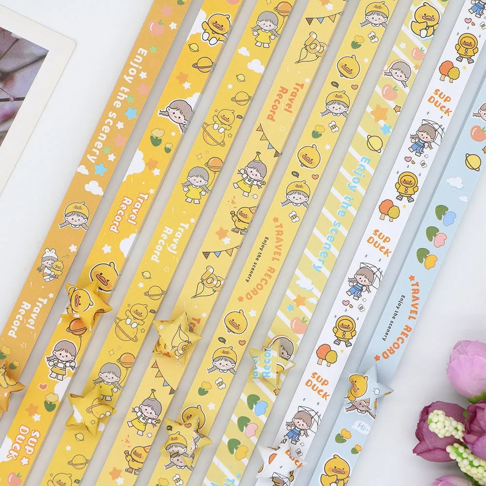 ستار شرائط الورق اوريغامي نجوم ورقة كرافت اليدوية ستار ورق قابل للطي حساسية محظوظ الكرتون ستار ورق قابل للطي لتقوم بها بنفسك الفنون #4