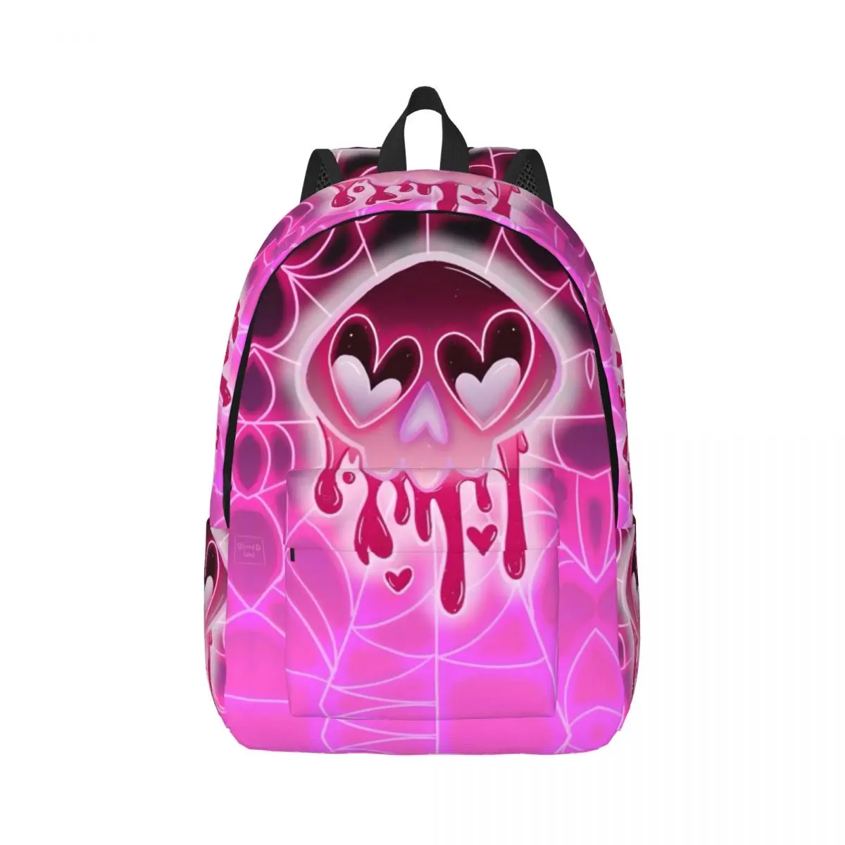 

Custom Hazbin Hotel Angel Dust Zipper Closure H-Helluva Boss Backpack For Kid Gift Classic Laptop Bag Camping 15.7in 17.7in