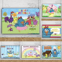 Chicken Farm Photography Background Happy Birthday Family Party Background Photo Studio Photography Cartoon Decor Prop Vinyl Kid