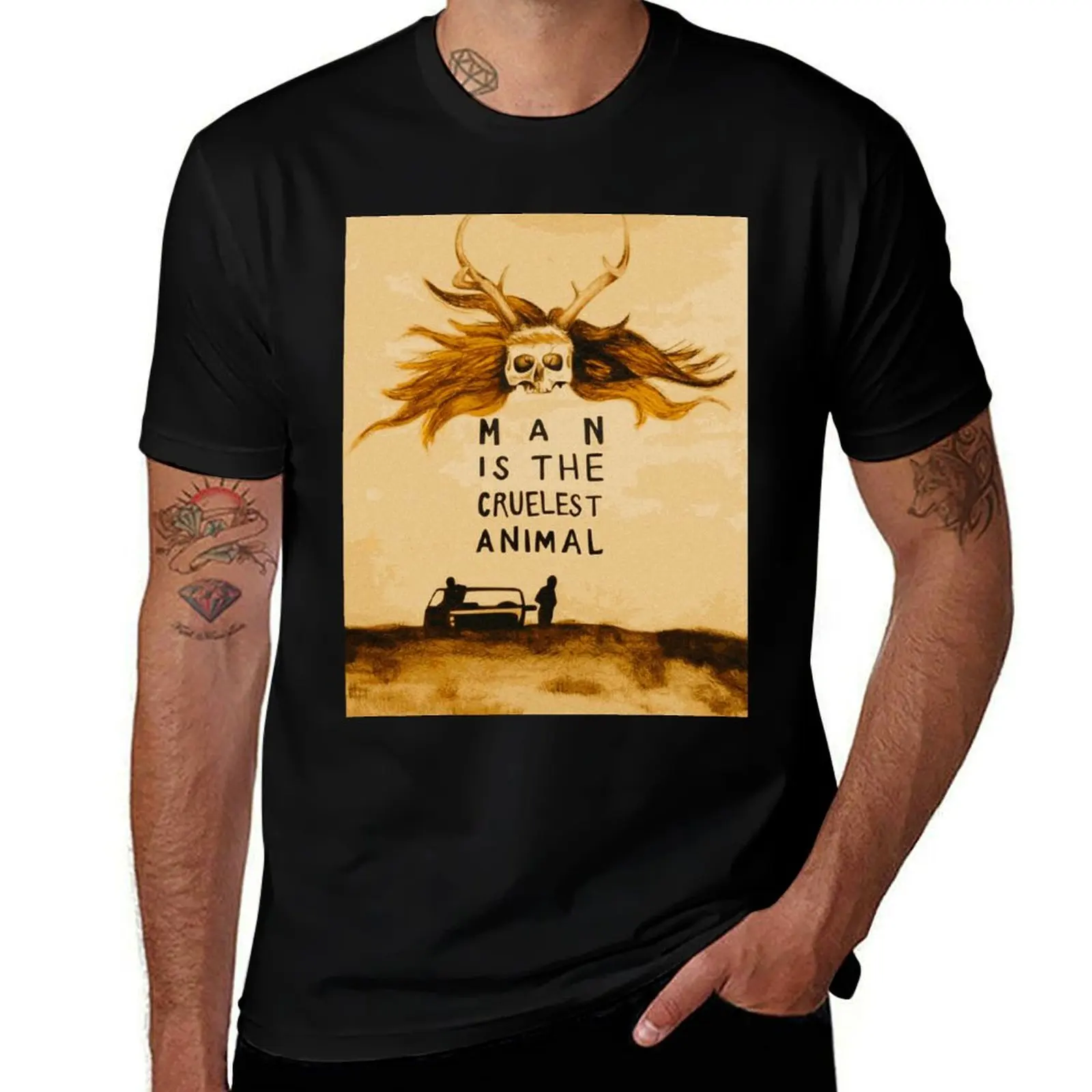 Man is the Cruelest Animal - True Detective Quote by Rust T-Shirt High Quality Durable T-Shirt