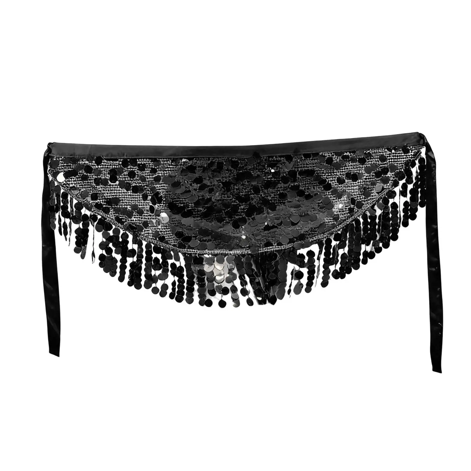 ผ้าพันเอวสำหรับเต้นระบำหน้าท้องแบบมีประกาย สำหรับการแสดงในงานบอลรูมและไนท์คลับ