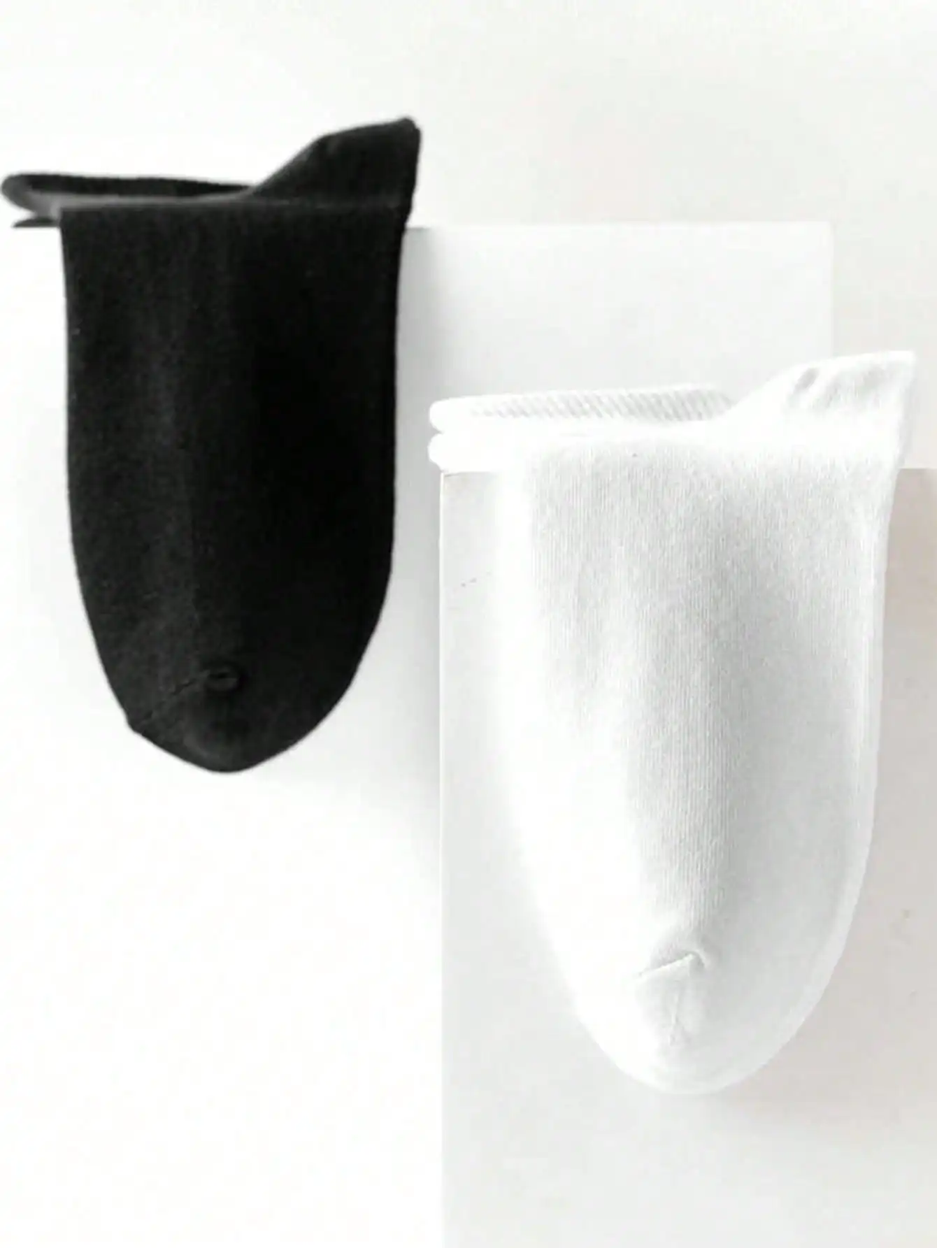 5 أزواج من جوارب طاقم الزوجين للجنسين، جوارب الكاحل، جوارب رياضية باللونين الأبيض والأسود، جوارب رياضية أساسية، مناسبة للارتداء اليومي