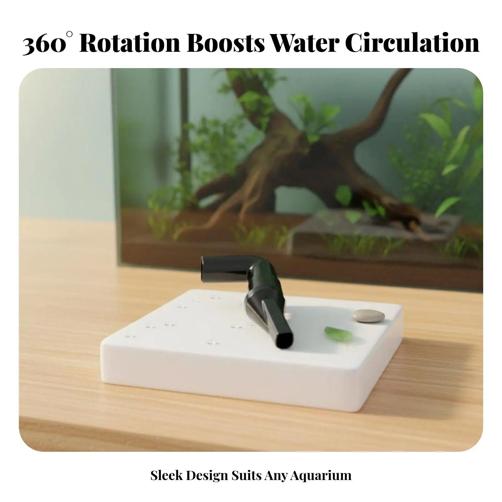 Rotating Water Fountain Nozzle Aquarium Wave Maker Circulator for Fish Tank Hydroponics Spray PVC Flow Head