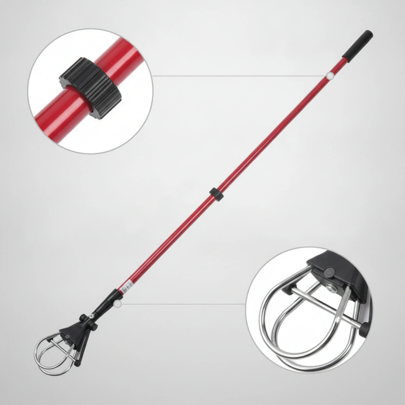 Golf Retriever Sports Accessory Portable 3 Section Telescopic Golf Ball Retriever Black Handle view 3