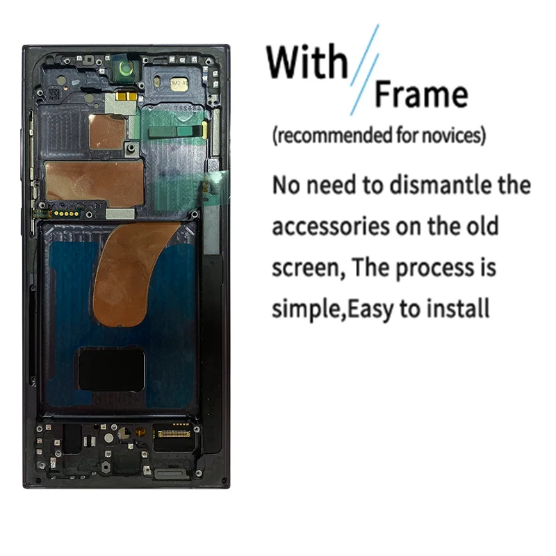 OLED Display For Samsung Galaxy S23 Ultra 5G SM-S918B SM-S918B/DS S918U LCD Display+Frame Touch Screen Digitizer