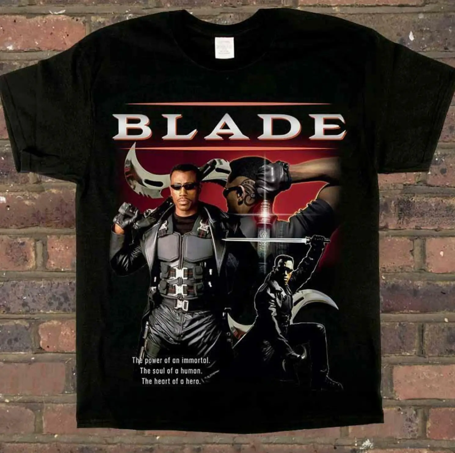 Blade T-Shirt Black Runner Movie Shirt T-shirt Men's Size Classic BLADE Tee