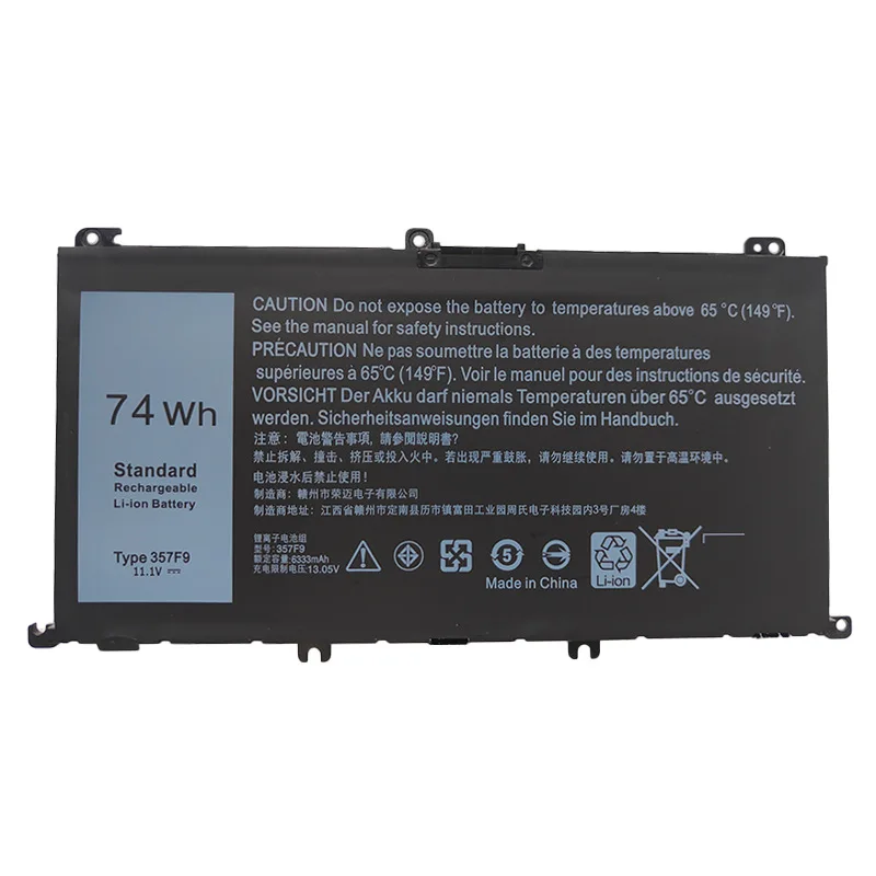 357F9 11.1V 74Wh 6333mAh Laptop Battery Replacement for Dell Inspiron 15 7000 Gaming 15 7559 I7559 7557 I7557 5577 7567 5576 756