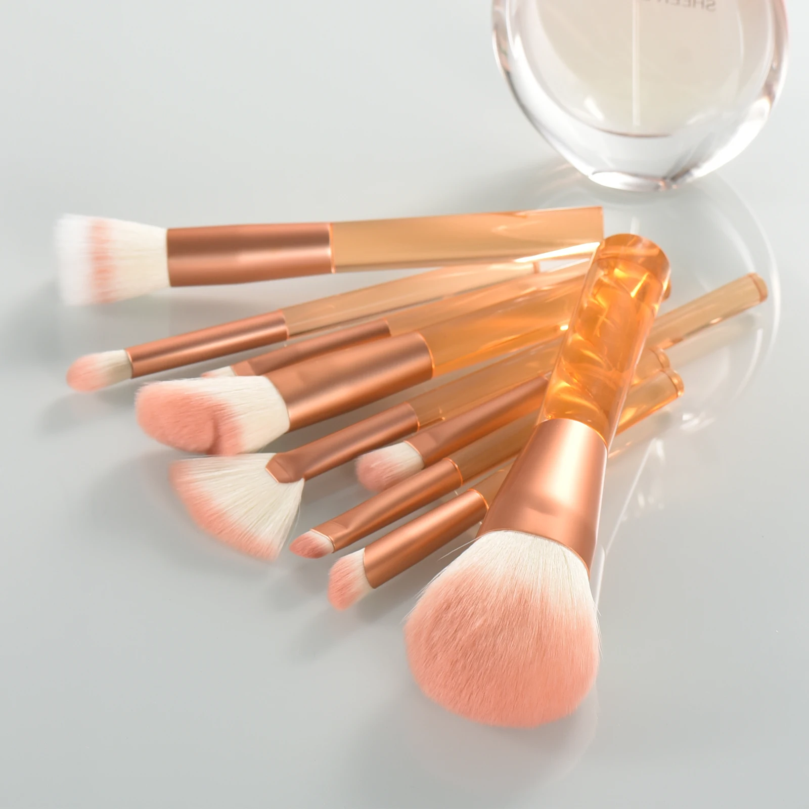 KOSMETYKI 9 Premium  clear makeup brush Powder Foundation Brush Contouring Brush Eyeshadow brush Beautiful brush