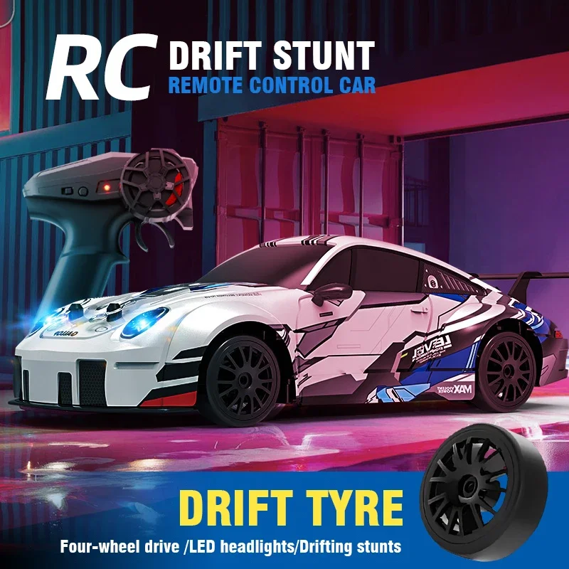 Rc Drifting Car for Kids 1:24 Remote Control Racing Vehicle High Speed Rc Cars with Light Electric Toys Model Collection Gift