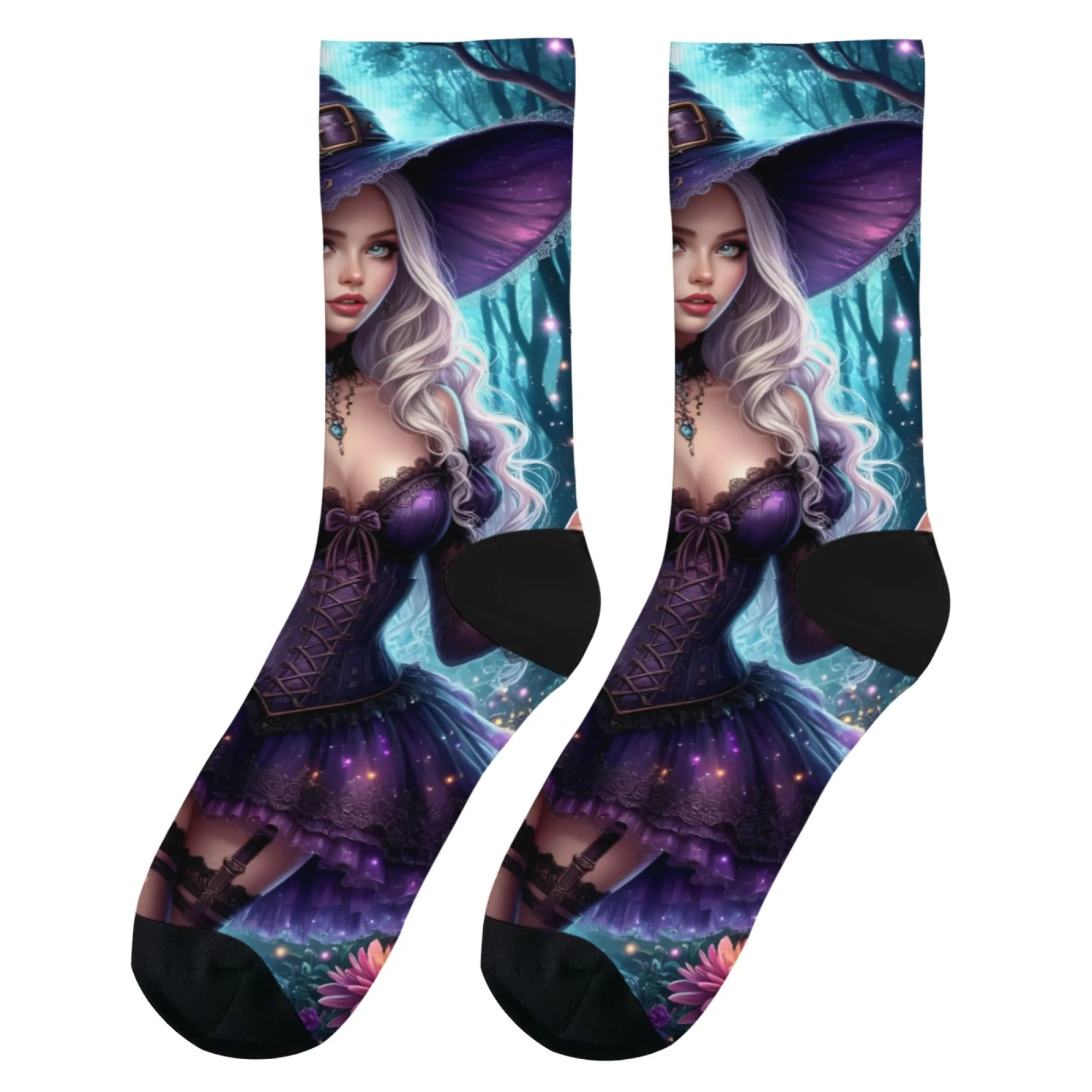 Magic Elf Fantasy Hexe Neuheit Happy Socken Unisex Retro Harajuku Stil lustige Hip-Hop Trend Socken Outdoor rutschfeste Sportsocken