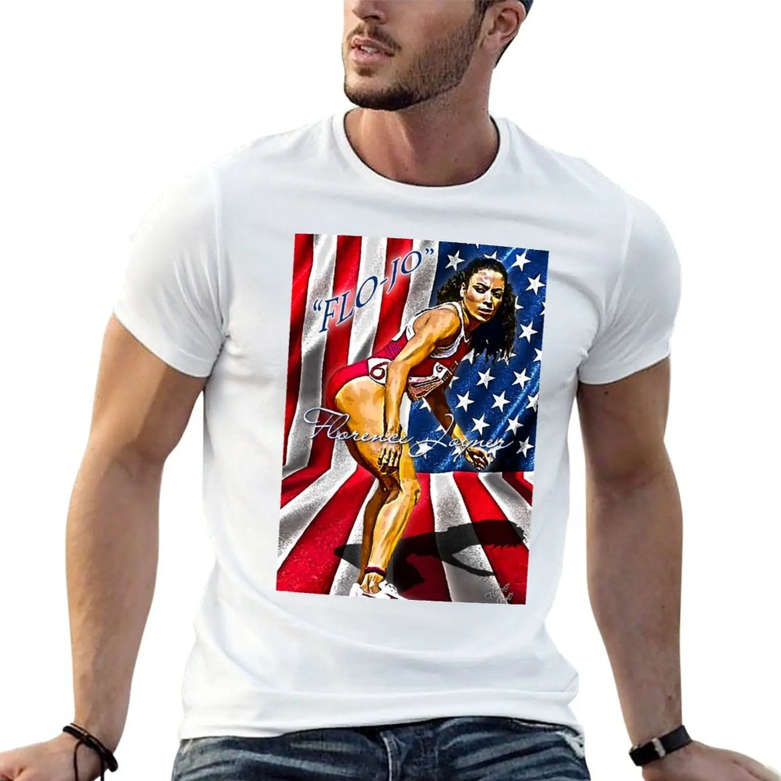 

Florence G. Joyner Flo-Jo D-1 Shirt T-Shirt t shirt man cotton man t shirt cotton high quality t shirts for man slim fit T-shirt