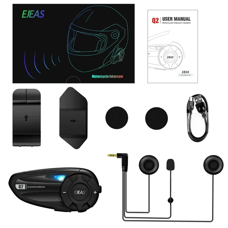 EJEAS Q2 motorcycle bluetooth helmet Intercom new motorcycle bluetooth intercom