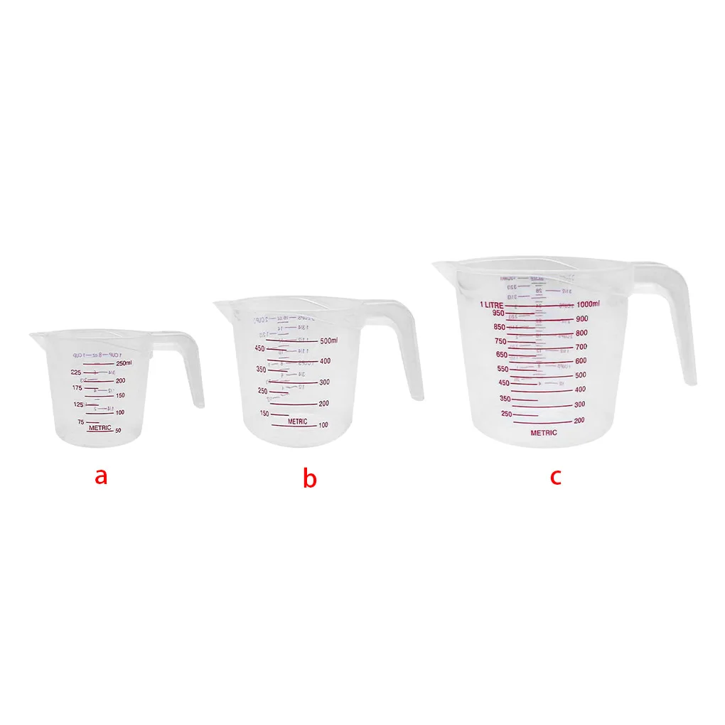 Measuring Cup Portable Reusable Hand Held Transparent Scaled Cups Kitchen Cooking School Laboratory Tools