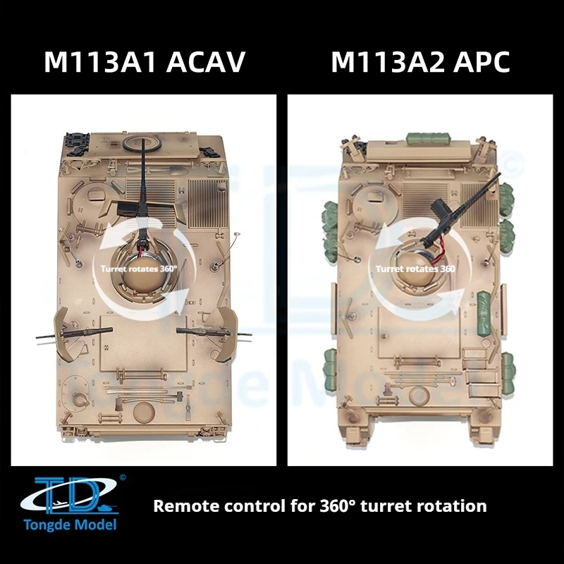 جديد Td M113 Rc سيارة Rtr 1:16 سبيكة كهربائية كاملة المسار النسبي Rc خزان 2.4g Rc نموذج مركبة مدرعة نقل المعادن هدية #5