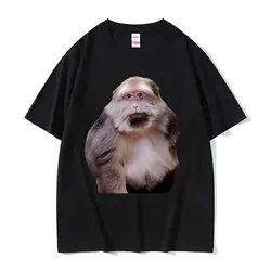 Funny Xing Xing Monkey Meme Graphic T Shirt Men's Women High Quality Cotton Tee Shirt Retro Fashion Oversized T-shirt Streetwear