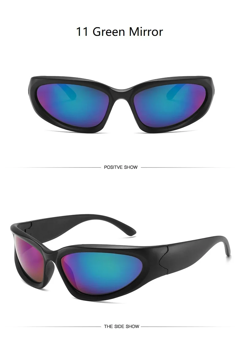 Y2k neue Punk Sport Sonnenbrille für Männer Frauen Luxusmarke Designer Sonnenbrille Herrenmode Vintage Sonnenbrillen UV400 Brille Brillen – Detail 35