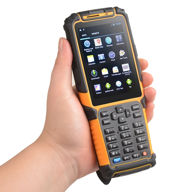 3.5 Inch Industrial IP64 Android Rugged Smartphone PDA 2D Barcode Scanner with Wifi Android 7.0 RFID Reader 125khz