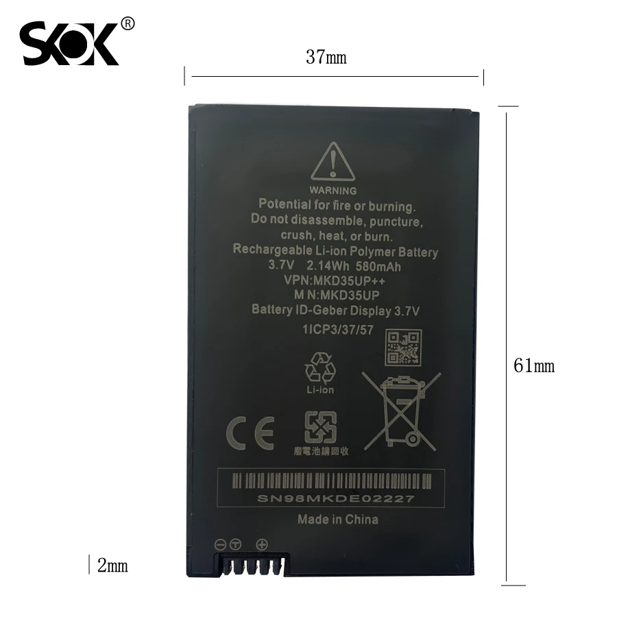 Car Key Battery Replacement for BMW Part Number:MKD35UP,530Le,530Li,6GT,730,740, 745, 760LI, X3, X4, X5, X6, X7, CS-MDK350SL