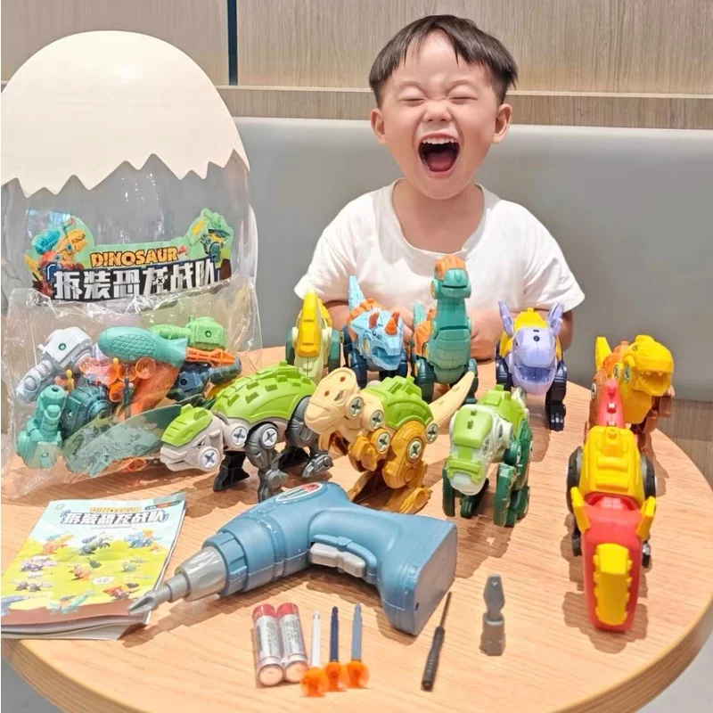 

Детский конструктор-трансформер «Динозавр-робот»: набор для сборки и разборки с отверткой, развивающая игрушка-модель