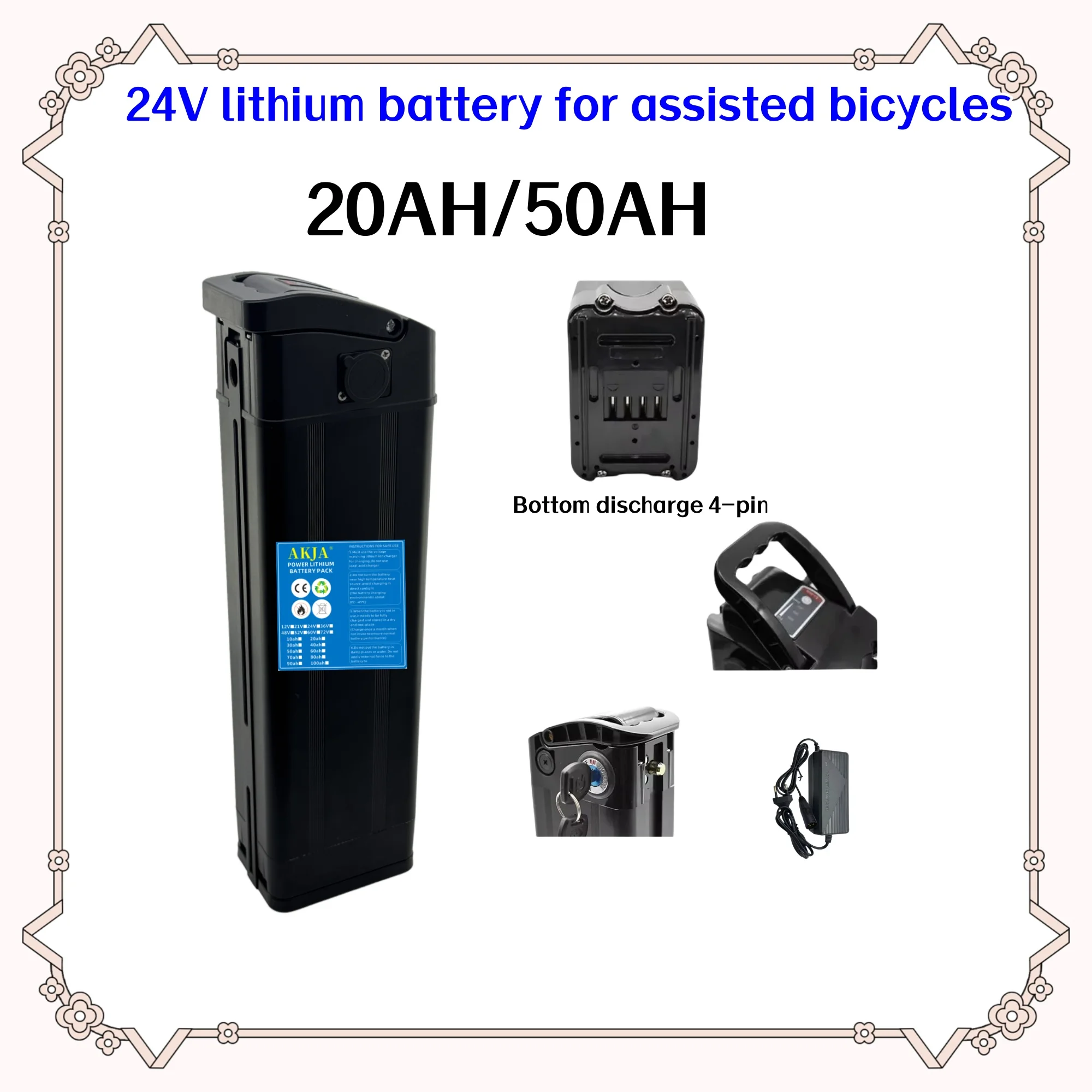 

Air fast transportation 24V80AH 18650 high-capacity lithium battery pack Suitable for Silver Fish motors below 250-3000W