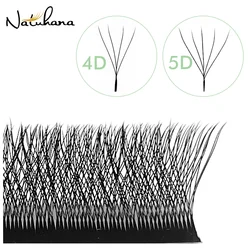 NATUHANA – faux-cils en forme de W 4D 5D, Volume pré-fait, boucles C/D, naturels, doux, pour maquillage, 0.07mm