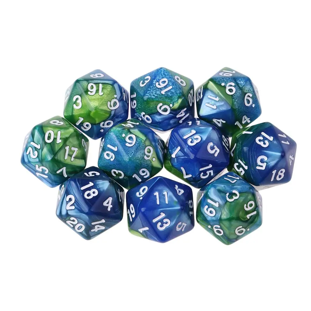 20 sided dice, 0 polyhedral party game dice for table games, all 7